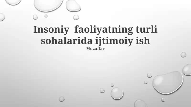 Ijtimoiy ishlar reja