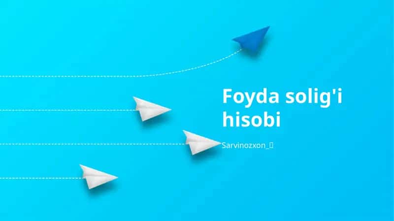 Foyda solig'i hisobi