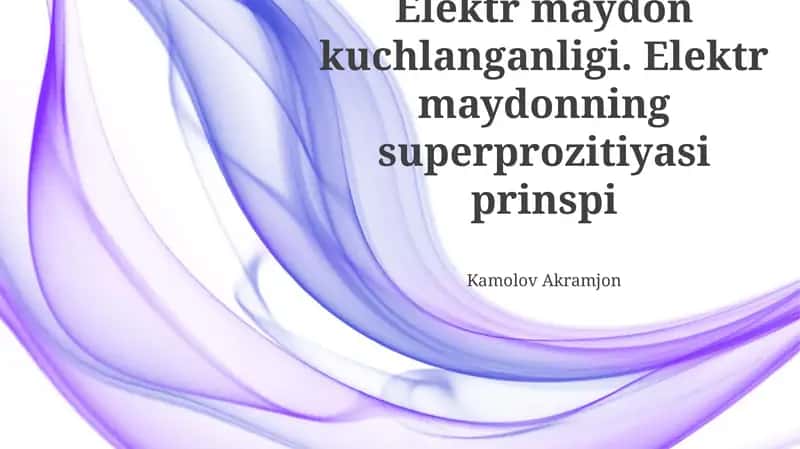 Elektr maydon kuchlanganligi