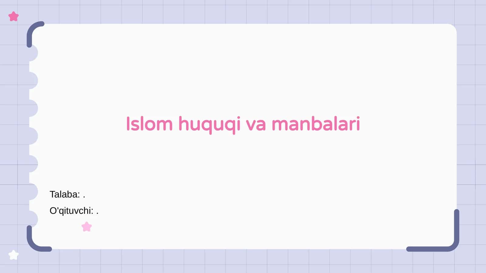Islom huquqi va manbalari