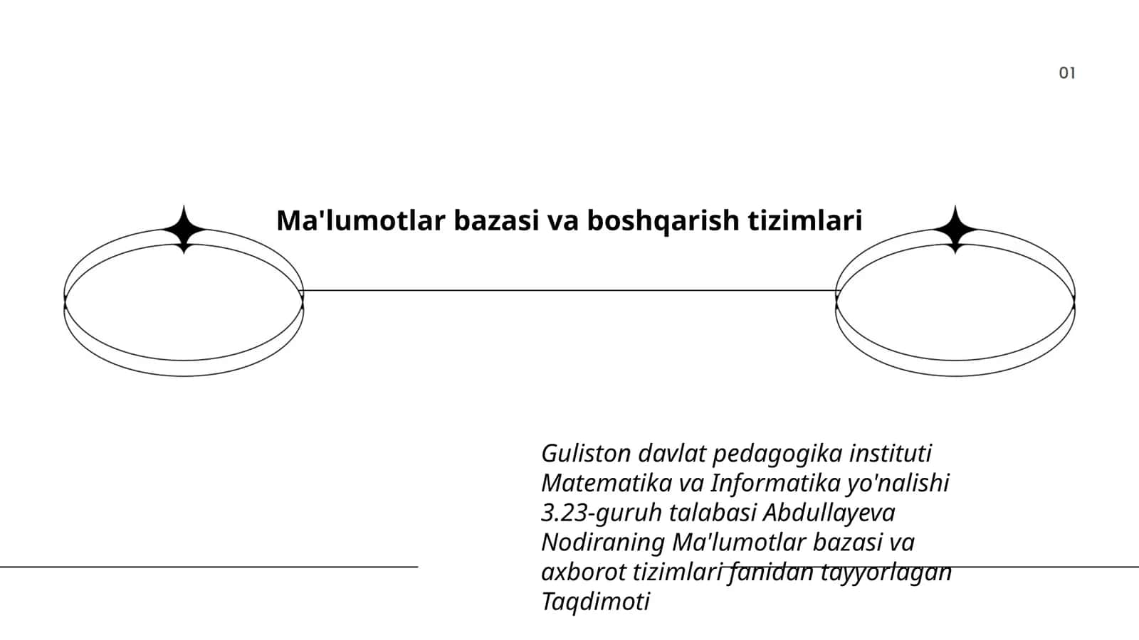 Ma'lumotlar bazasi va axborot tizimlari