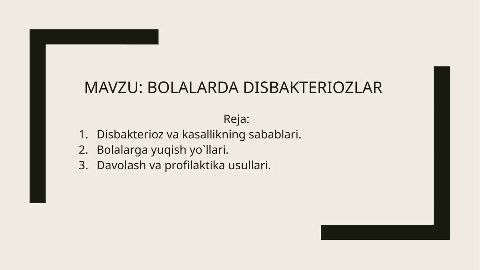 bolalarda disbakteriozlar