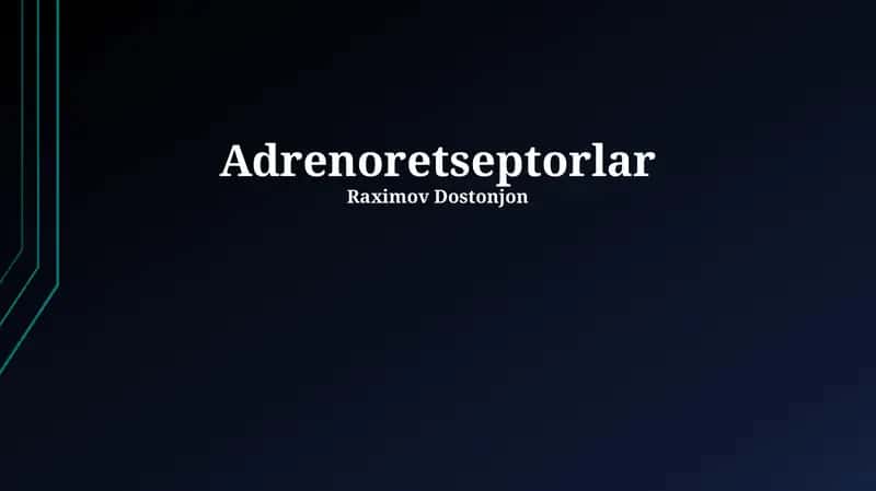 Adrenoretseptorlar