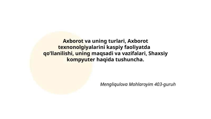 Axborot va uning turlari, Axborot texnonolgiyalari