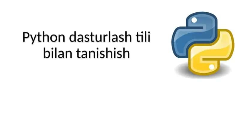 Python dasturlash tili bilan tanishish