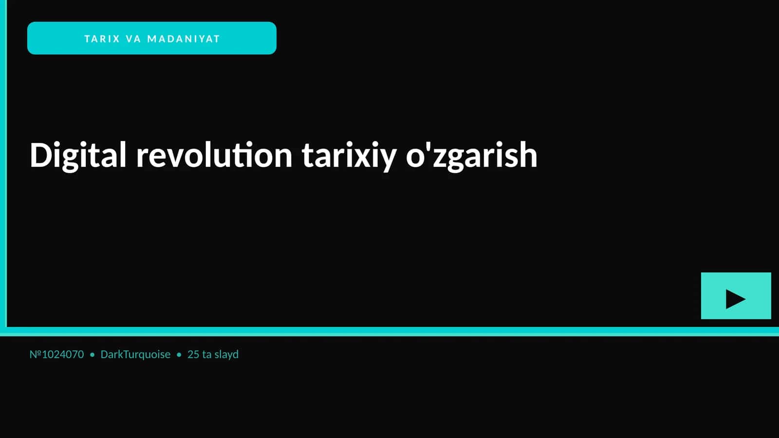 Digital revolution tarixiy o'zgarish