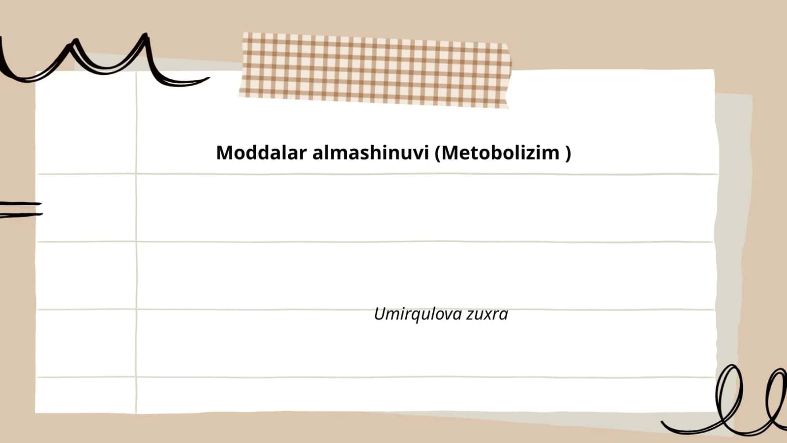 Moddalar almashinuvi (Metobolizim)