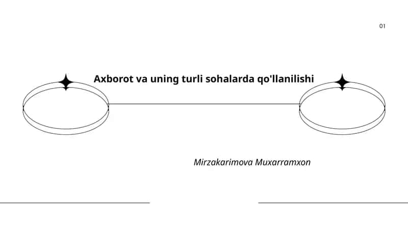 Axborot va uning turli sohalarda qo'llanilishi