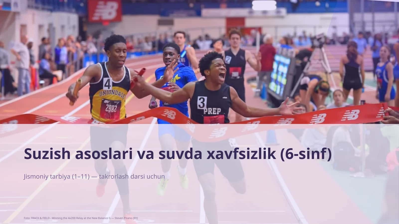 Suzish asoslari va suvda xavfsizlik (6-sinf)