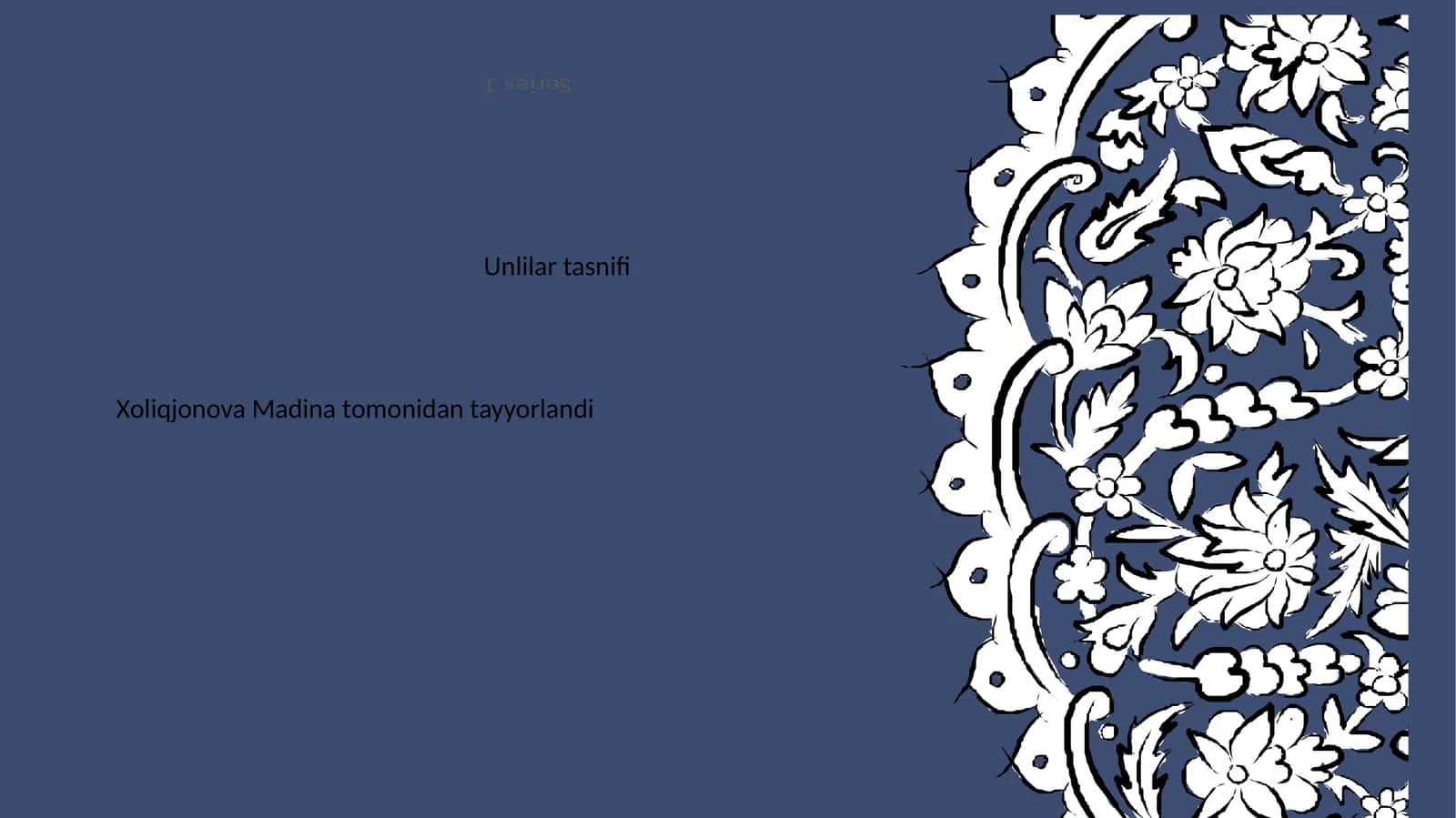 Unlilar tasnifi