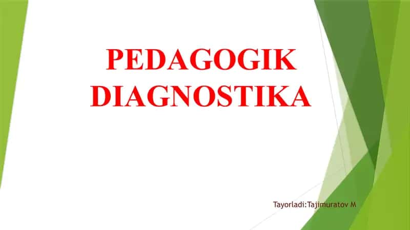 Pedagogik diagnostika