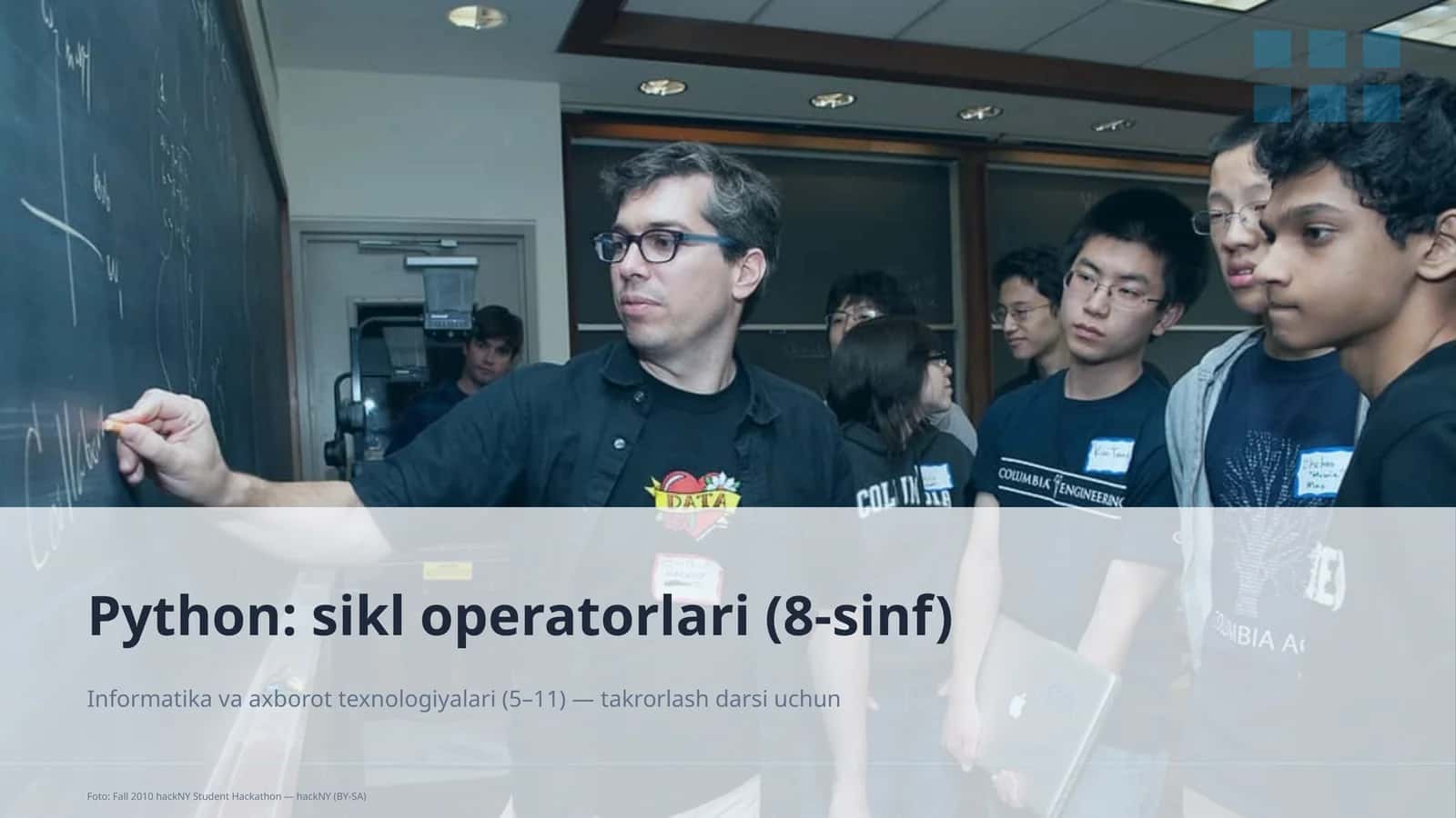 Python: sikl operatorlari (8-sinf)