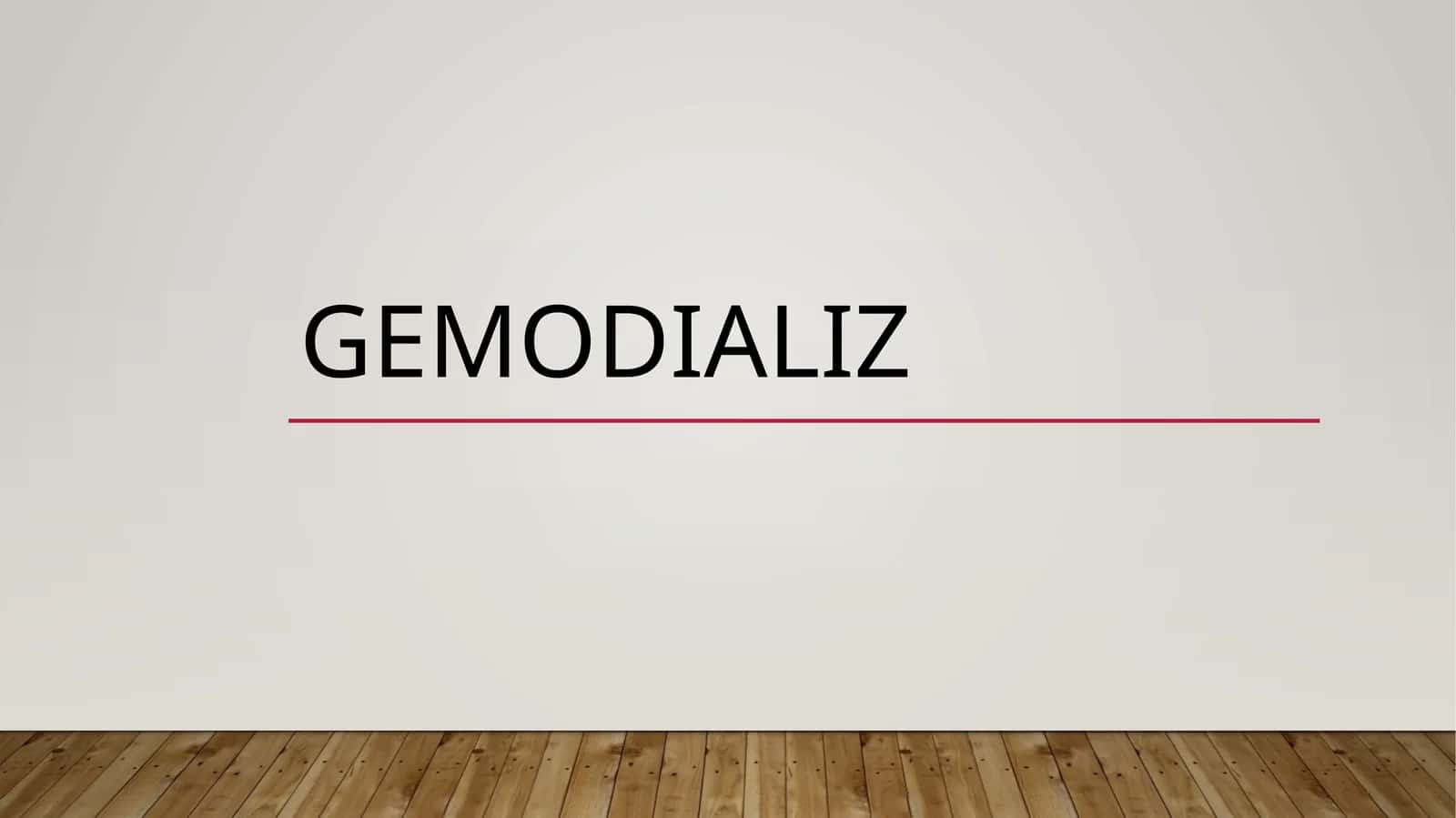 Gemodializ