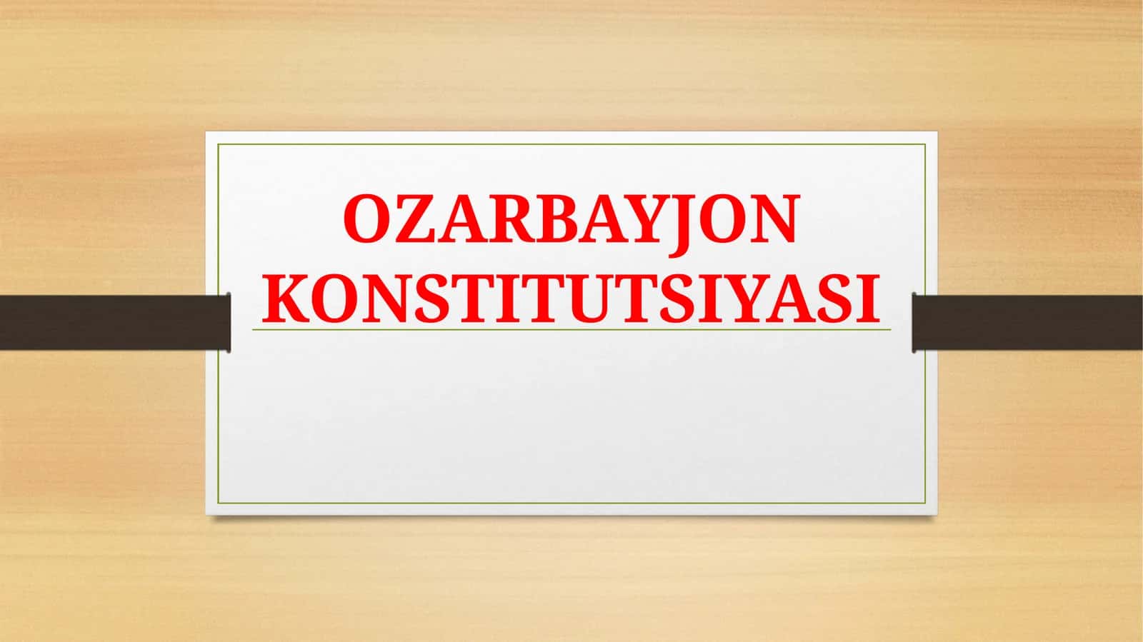 OZARBAYJON KONSTITUTSIYASI