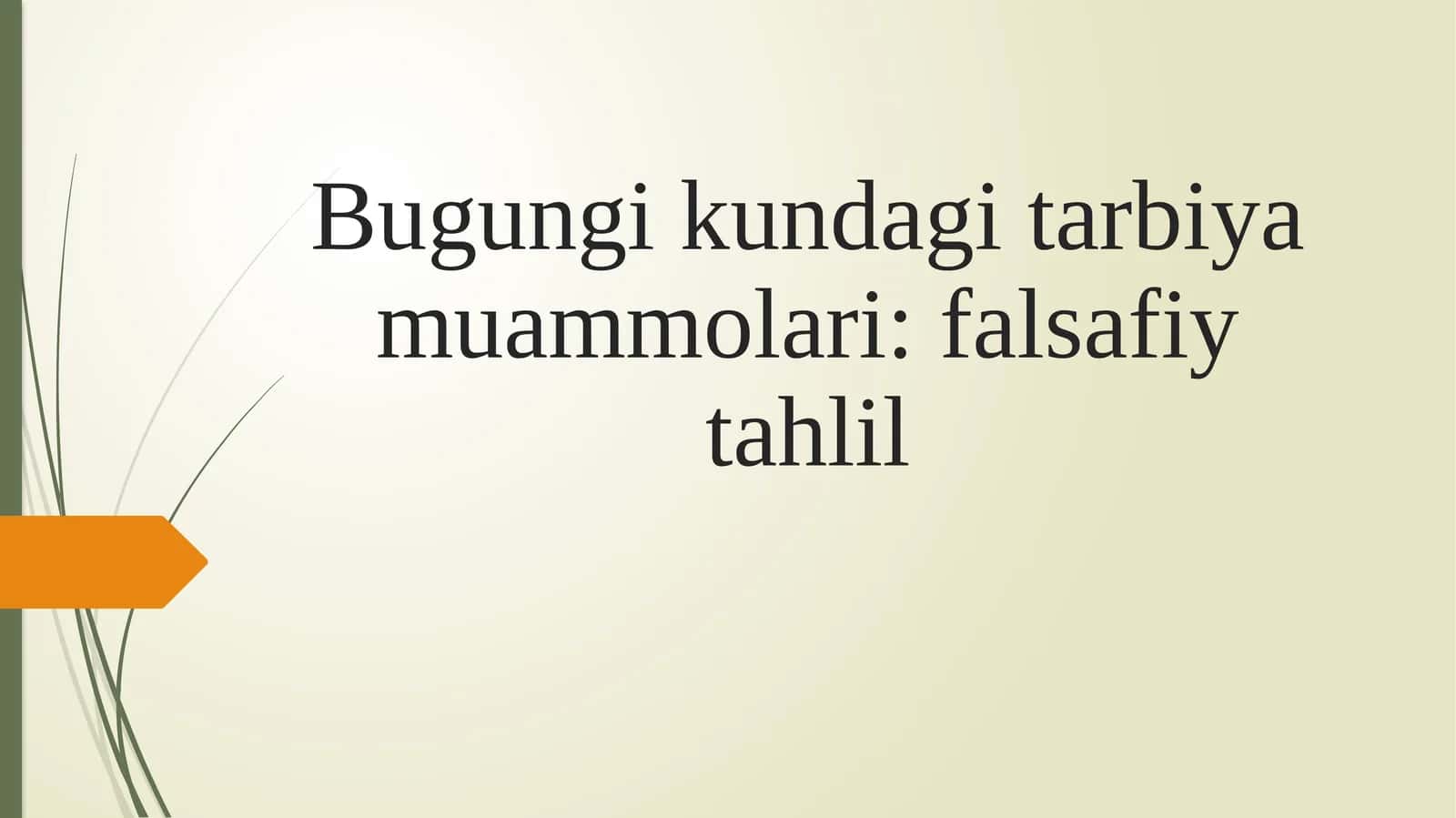 Falsafiy tahlil