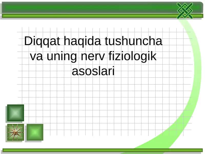 Diqqat haqida tushuncha