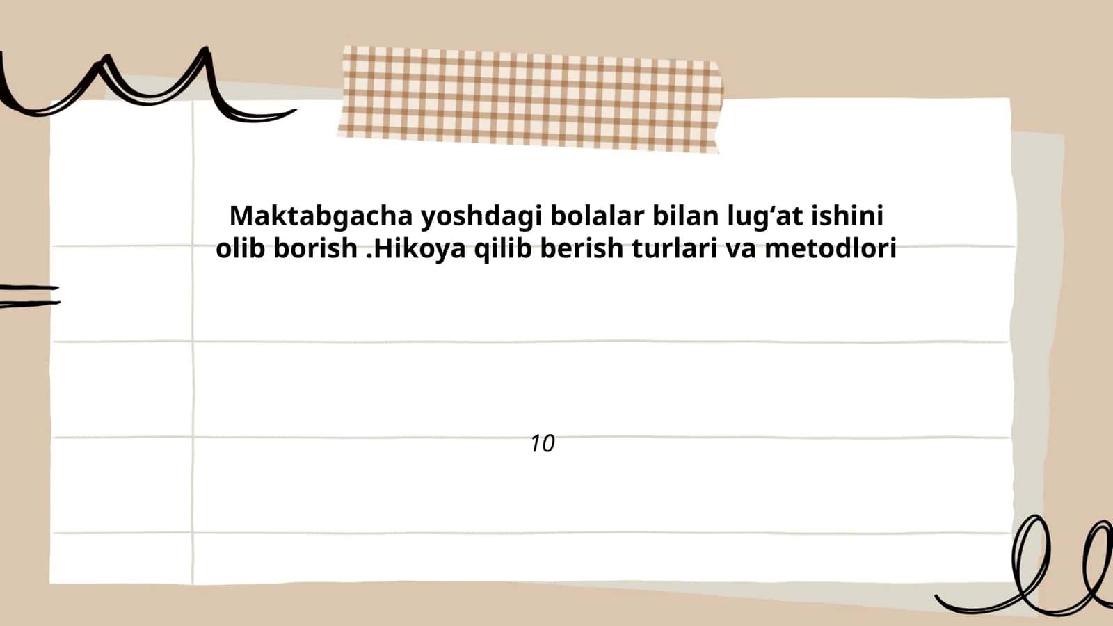 Maktabgacha yoshdagi bolalar bilan lugʻat ishini olib borish
