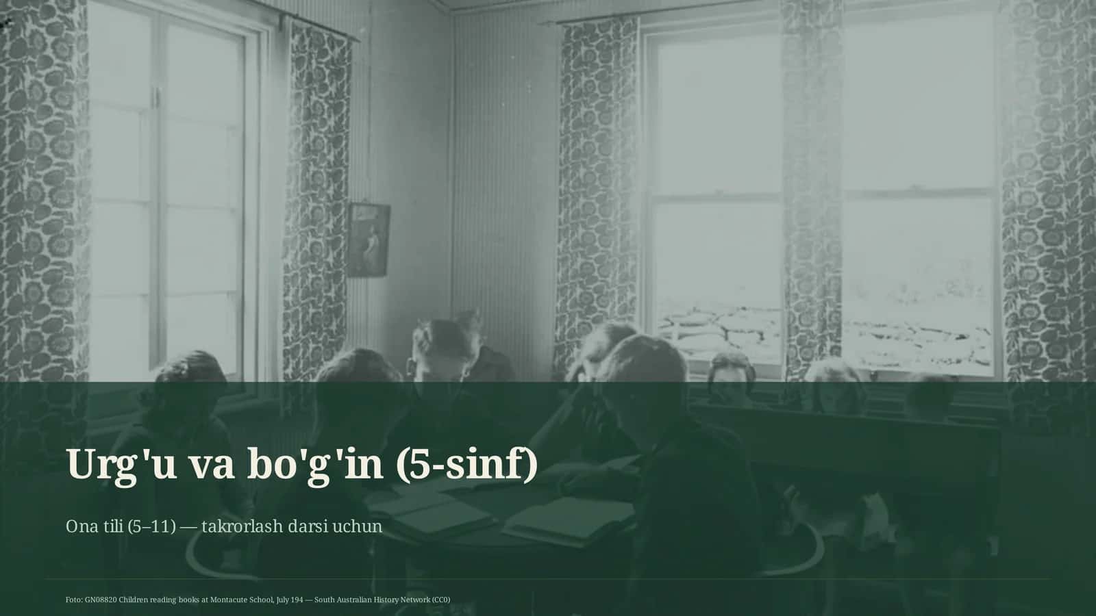 Urg'u va bo'g'in (5-sinf)
