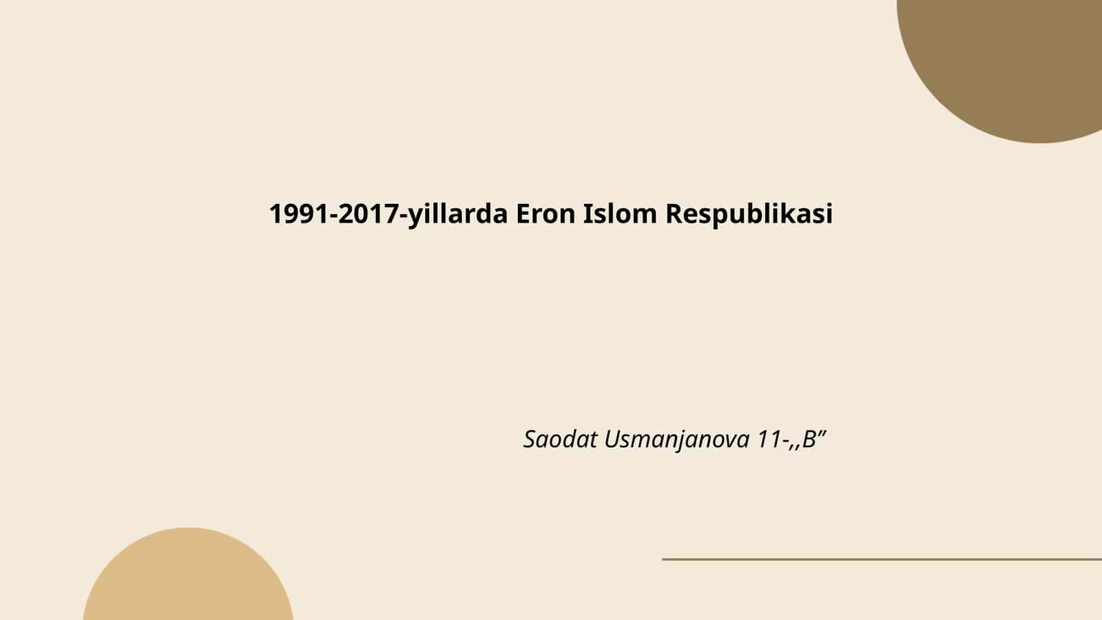 1991-2017-yillarda Eron Islom Respublikasi