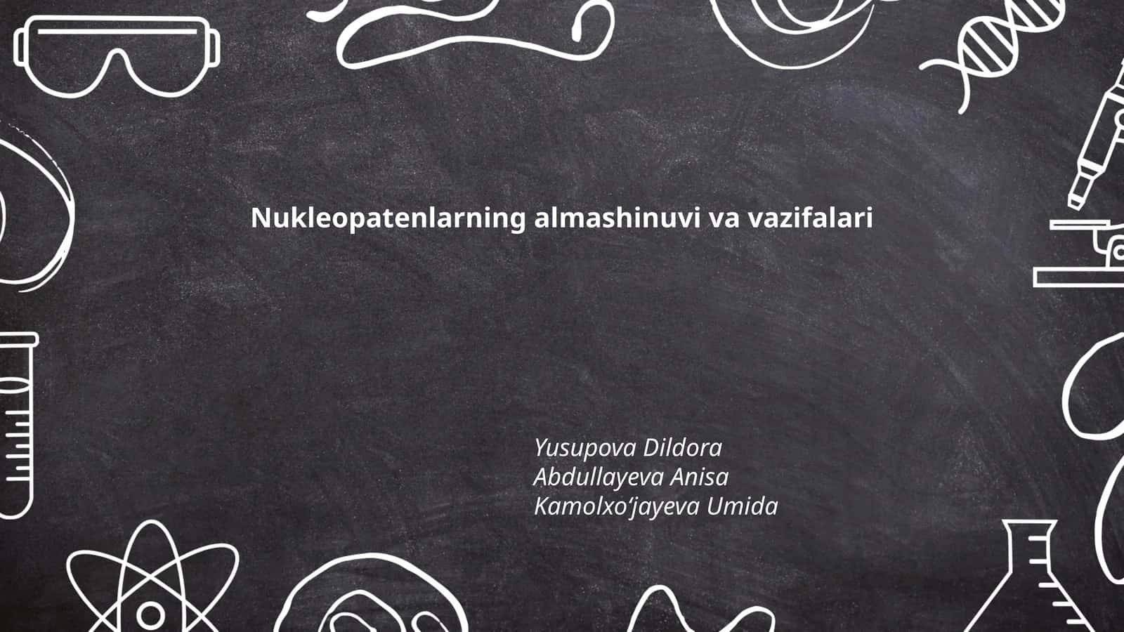 Nukleopatenlarning almashinuvi va vazifalari