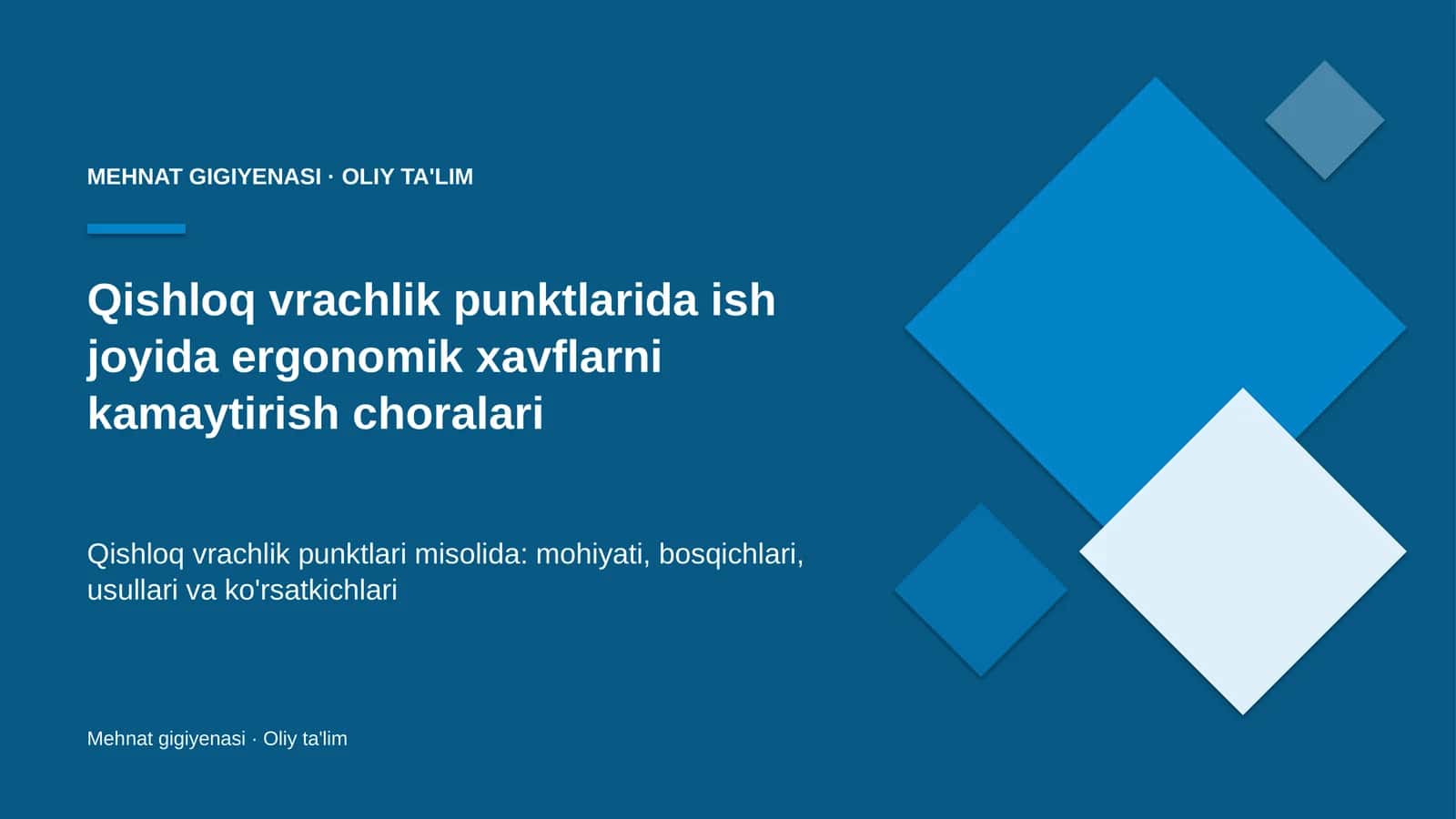 qishloq vrachlik punktlarida ish joyida ergonomik xavflarni kamaytirish choralari 2060