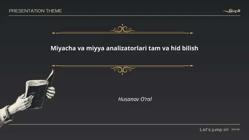 Miyaning ta'm va hid analizatorlari tam va hid bilish