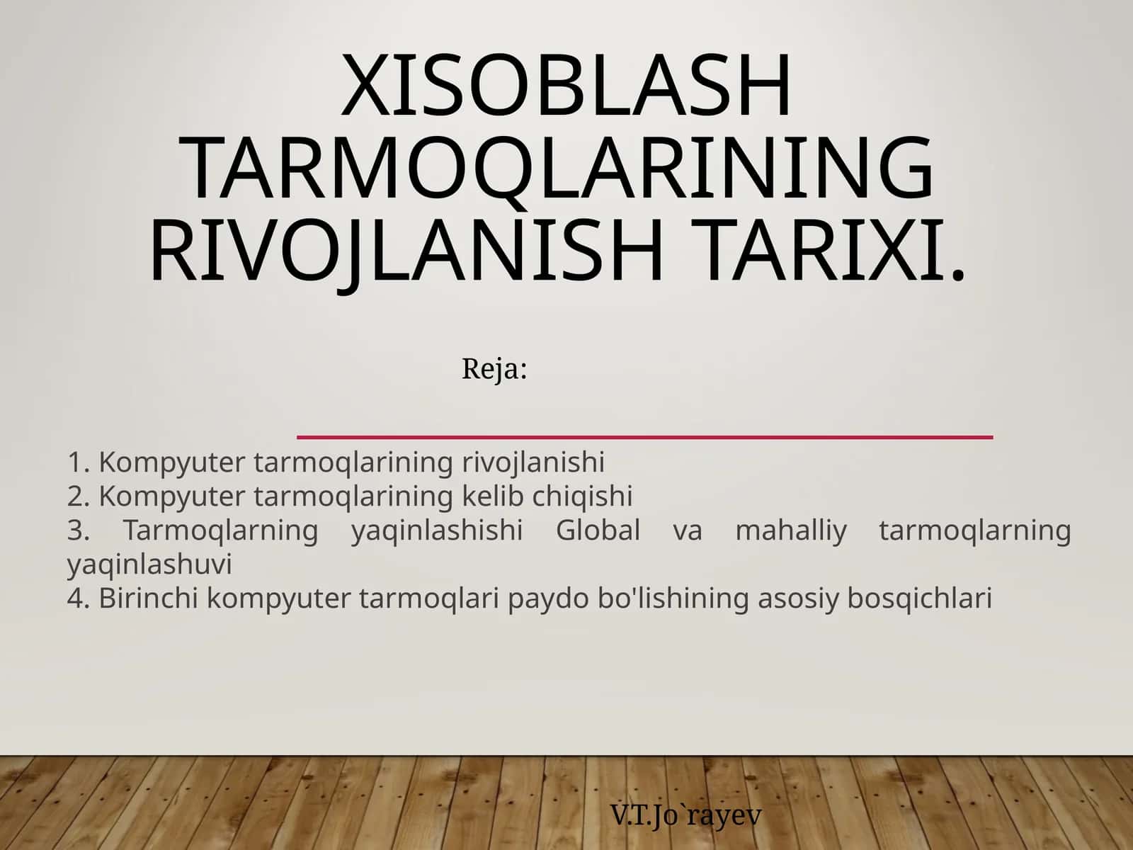 Kompyuter tarmoqlarining rivojlanishi