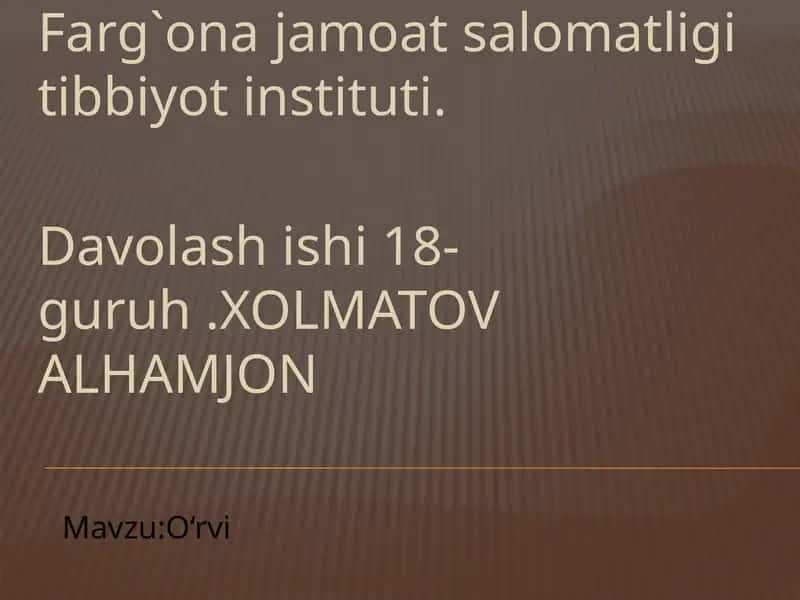 O‘rvi