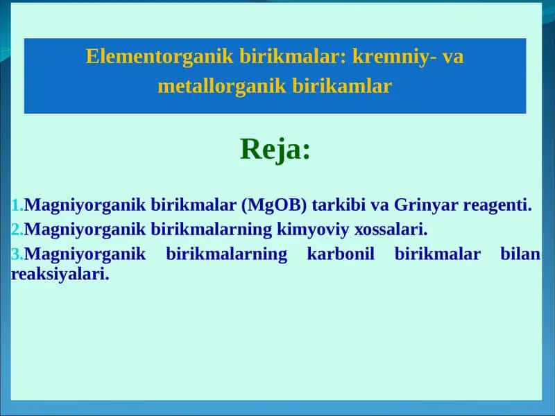 Kremniy organik birikmalar