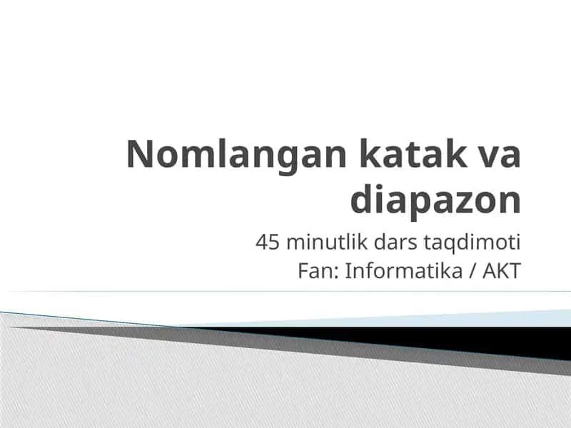 Nomlangan katak va diapazon