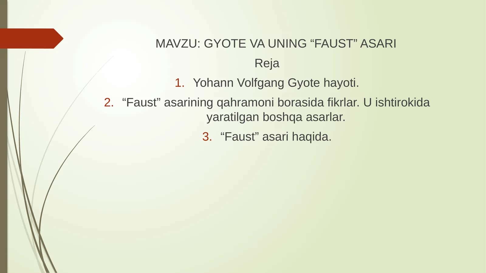GYOTE VA UNING “FAUST” ASARI