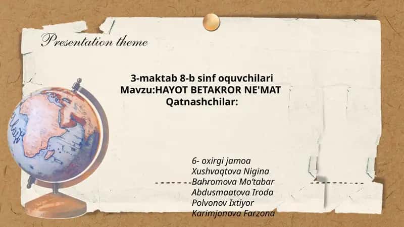HAYOT BETAKROR NE'MAT