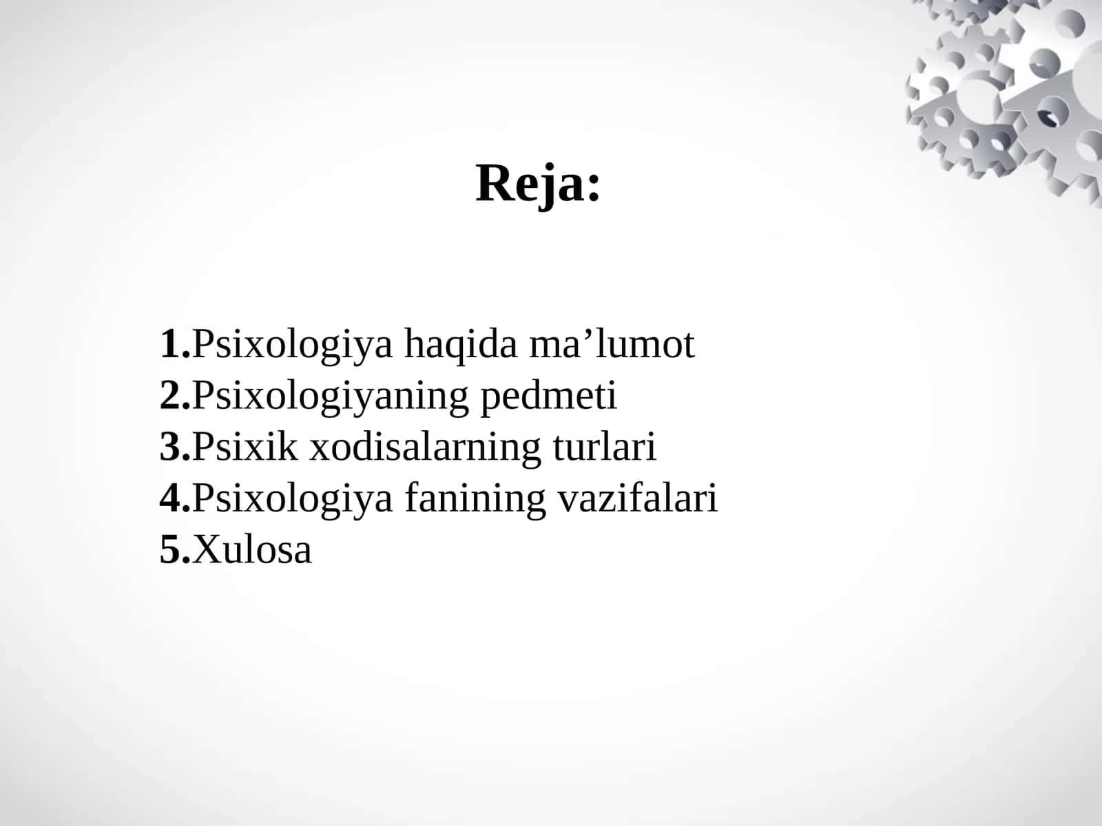 Psixologiya fanlarini o'qitish tamoyillari