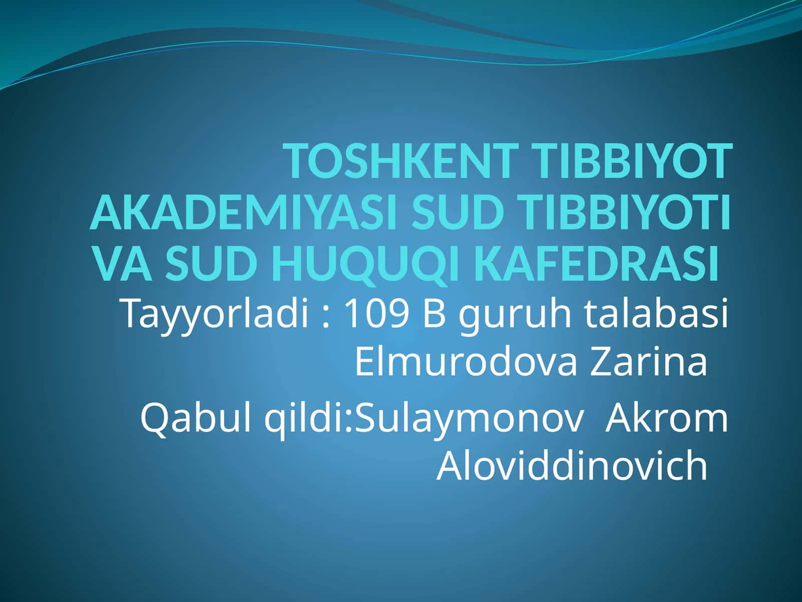 Biotibbiyot tekshiruvlarning etik huquqiy jihati