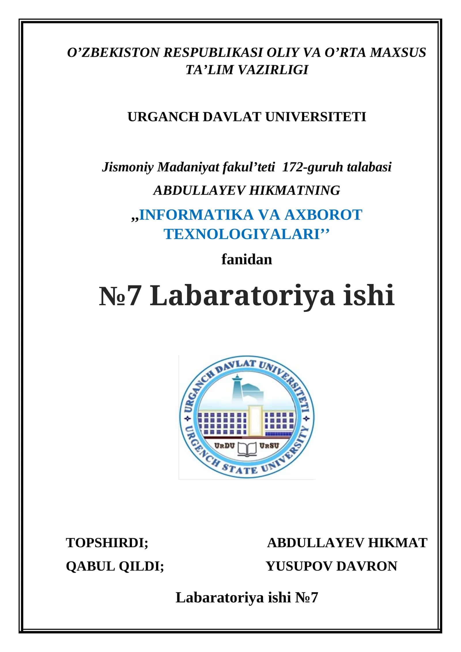 Malumotlar bazasi