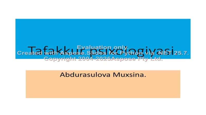 Tafakkur psixologiyasi