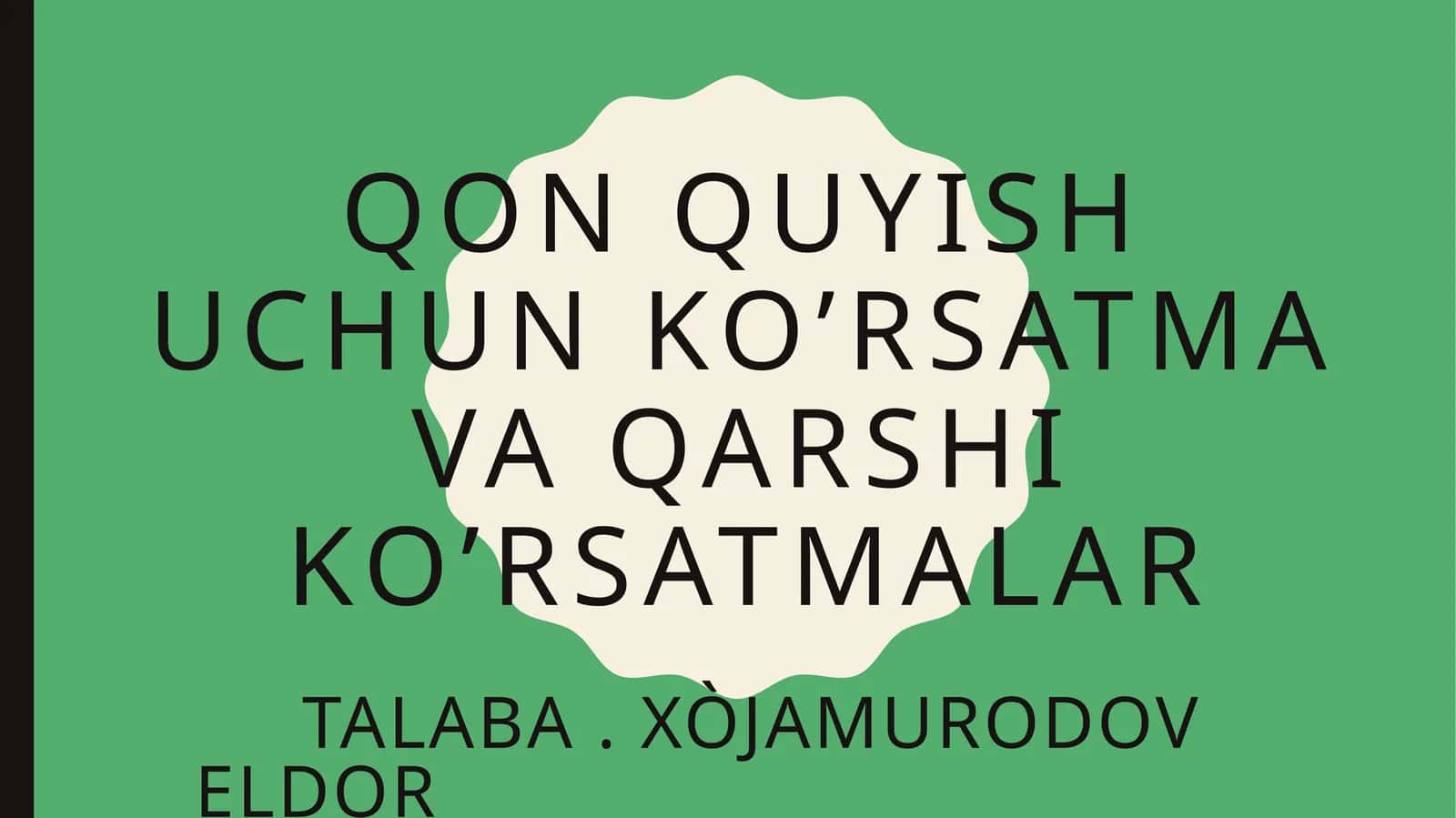 Qonquyish uchun ko’rsatmalar