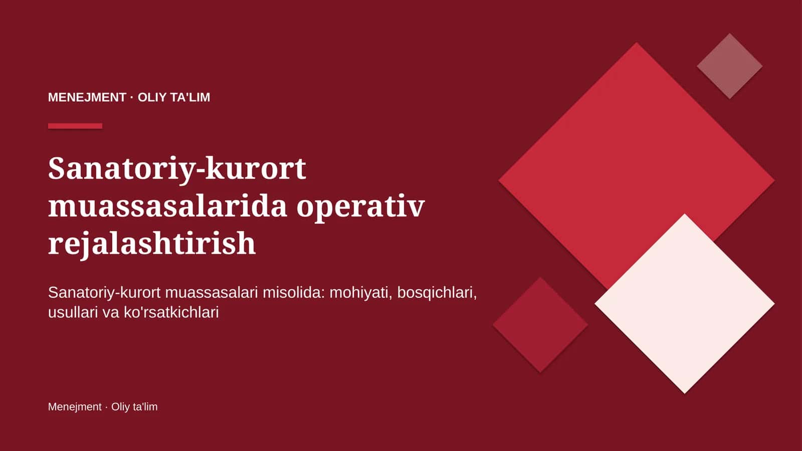sanatoriy kurort muassasalarida operativ rejalashtirish 8669