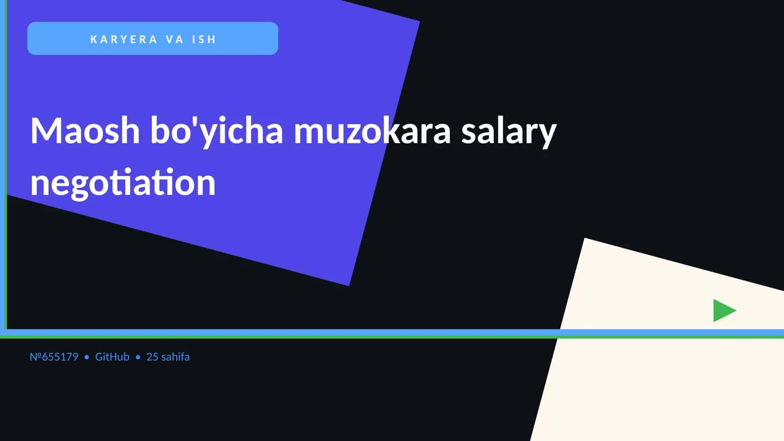 Maosh bo'yicha muzokara salary negotiation