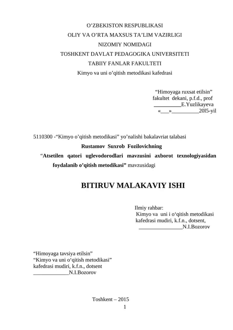 atsetelen qatori uglevodorodlar