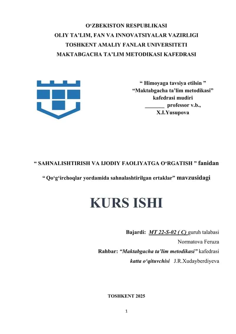 Qoʻgʻirchoqlar yordamida sahnalashtirilgan ertaklar.