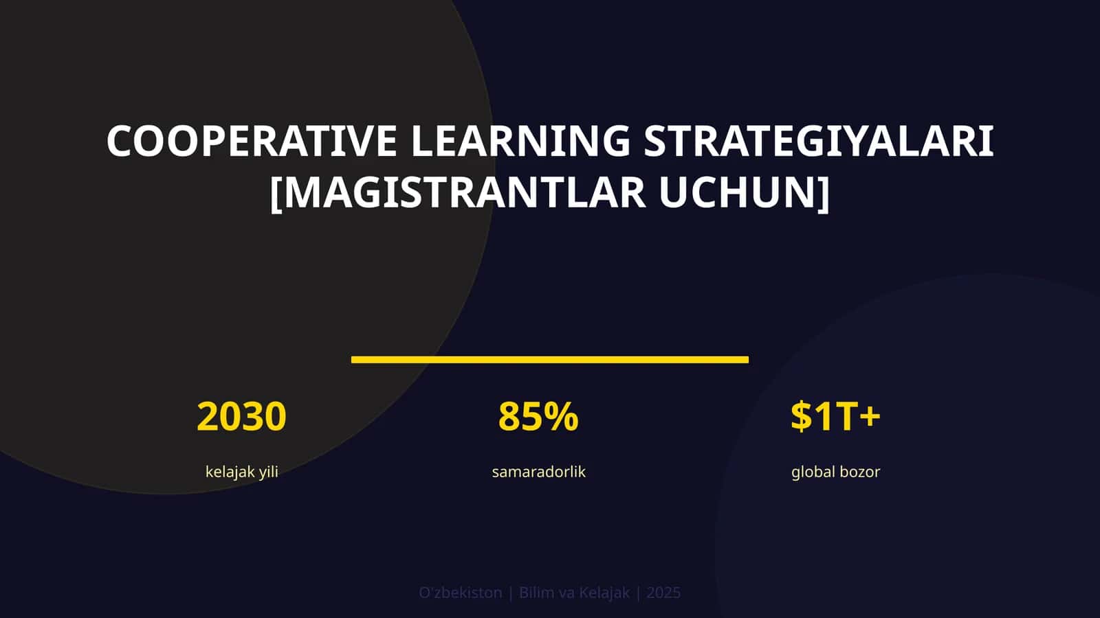 Cooperative learning strategiyalari [magistrantlar uchun]