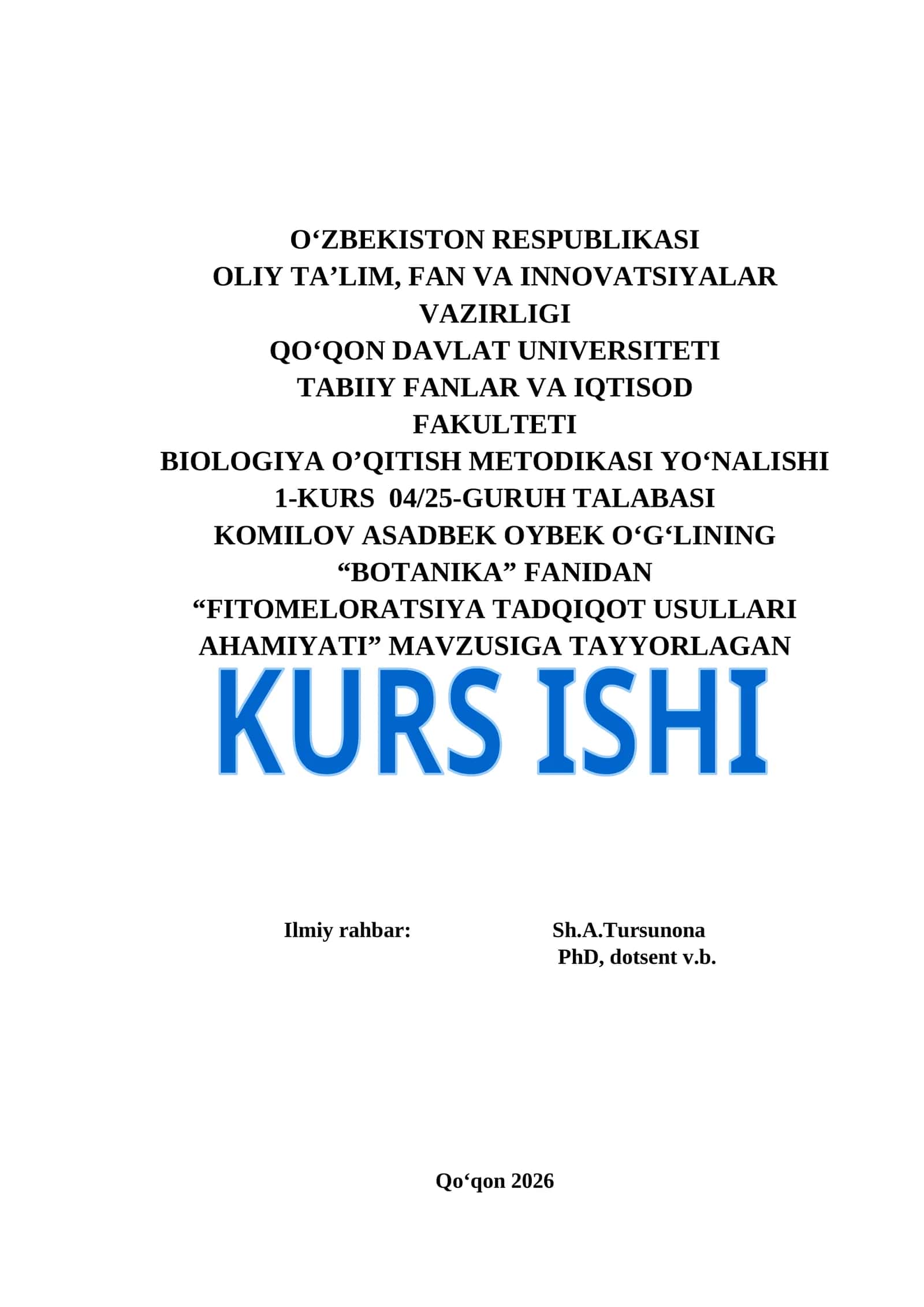 FITOMELORATSIYA TADQIQOT USULLARI AHAMIYATI
