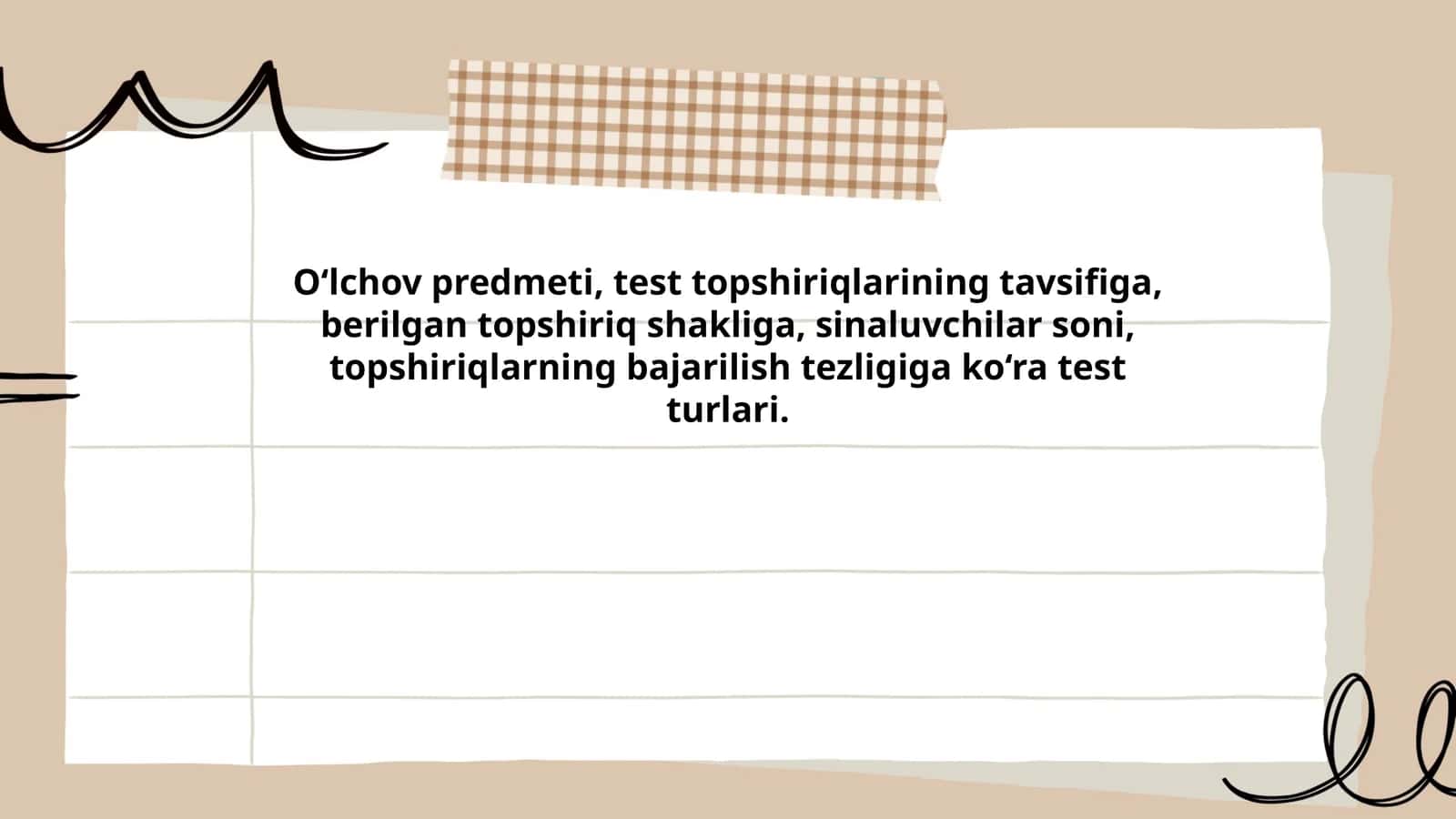 O'lchov vositalarining asosiy tushunchalari