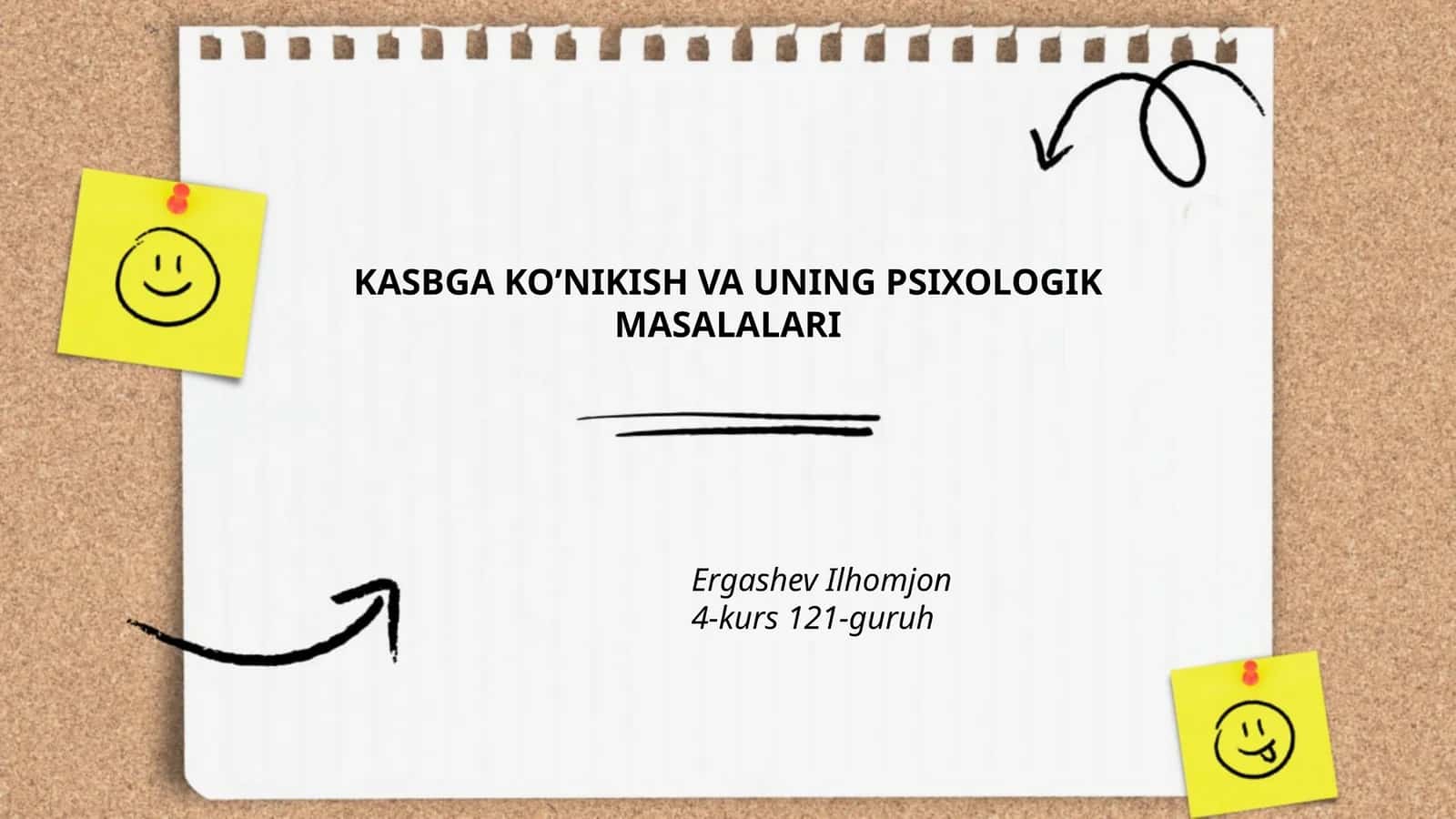 KASBGA KO’NIKISH VA UNING PSIXOLOGIK MASALALARI