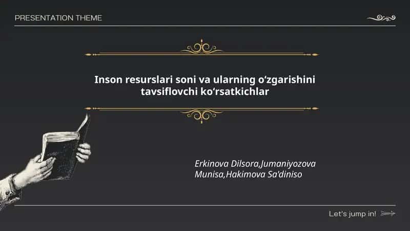 Inson resurslari soni va ularning oʻzgarishini tavsiflovchi koʻrsatkichlar