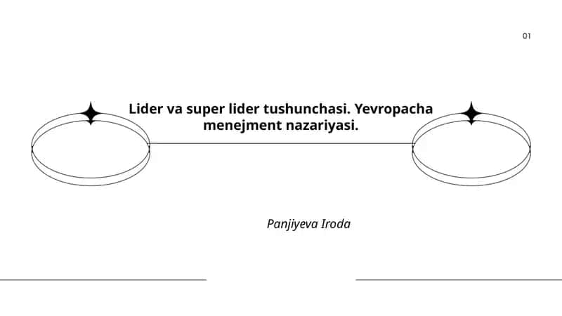 Lider va super lider tushunchasi. Yevropacha menejment nazariyasi.