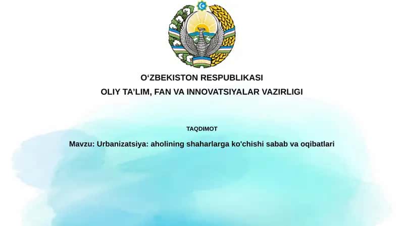 Urbanizatsiya:aholiningshaharlargako'chishisababvaoqibatlari