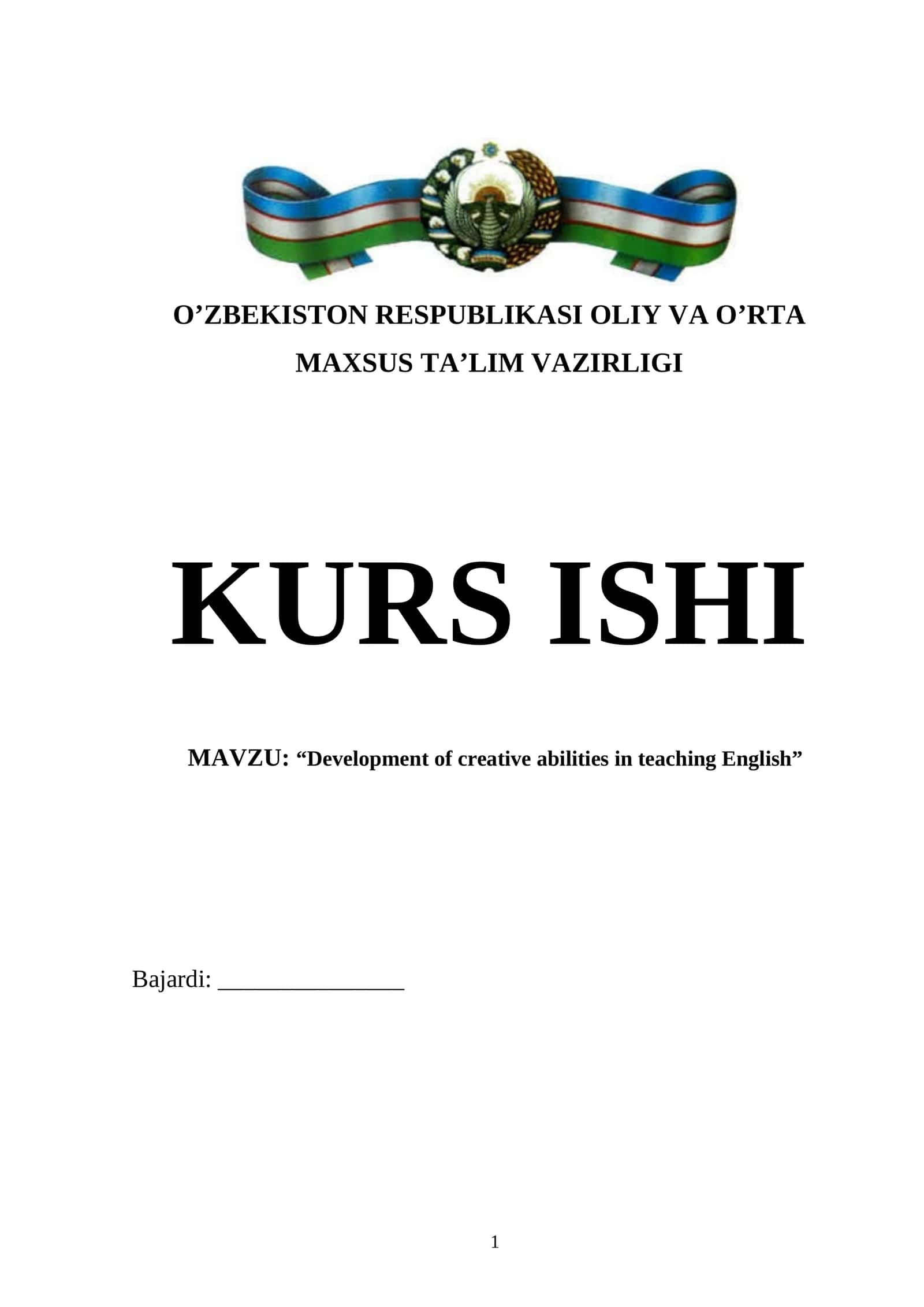 Development of creative abilities in teaching English