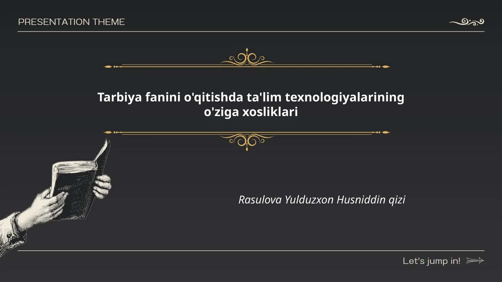 Tarbiya fanini o'qitishda ta'lim texnologiyalarining o'ziga xosliklari